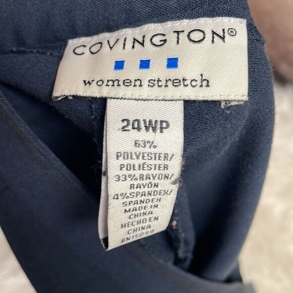 Covington Women Stretch Pants, Womens 24WP, Navy Blue - Picture 4 of 4